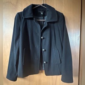 Louben Of Canada Wool Blend Black Coat, Small, size 6